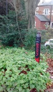 Spotted in Stroud: Lamppost stump repainted as Crayola crayon