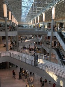 Endless criss-crossing hallways of Mall of America, Minnesota